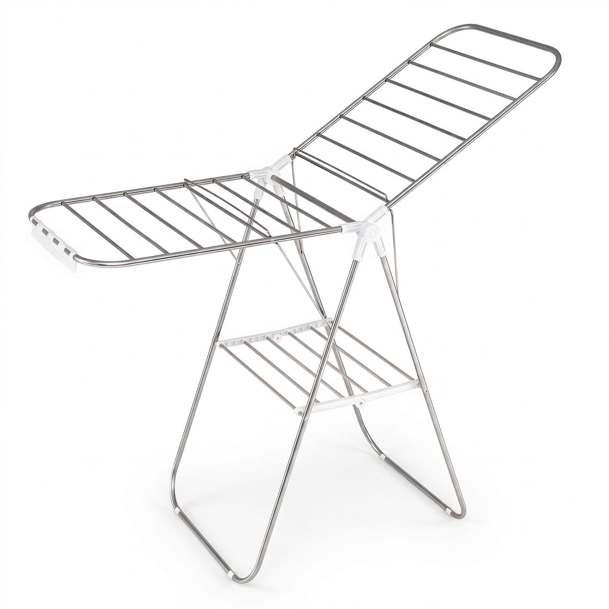 Foldable Clothes Drying Rack with Sock Clips Space-Saving Laundry Drying Rack