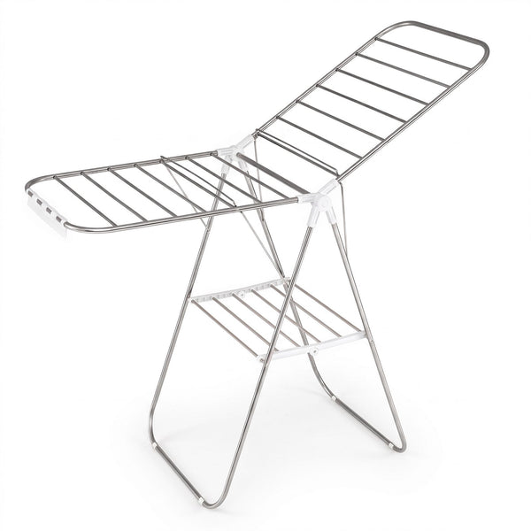 Foldable Clothes Drying Rack with Sock Clips Space-Saving Laundry Drying Rack
