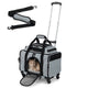 Foldable Pet Carrier with Wheels Airline Approved with Telescopic Handle