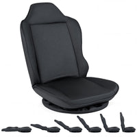 Foldable Reclining Lounge Chair with Padded Seat for Reading Working