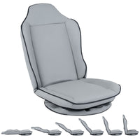 Foldable Reclining Lounge Chair with Padded Seat for Reading Working