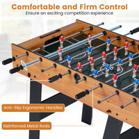 Folding Foosball Table with 2 Balls and Slide Scorers for Family Night