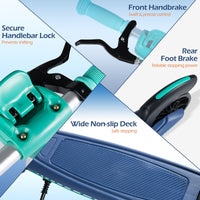 Foldable Scooter with 2 Light-up Wheels and 3-Height Adjustable Handle