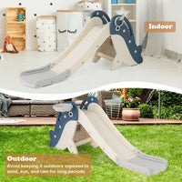 Foldable Toddler Slide with Basketball Hoop and Ring Toss