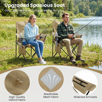 Folding Camping Chair with Mesh Backrest and Metal Frame