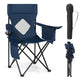 Folding Camping Chair with Mesh Backrest and Metal Frame