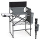Folding Tall Camping Chair with Footrest and Cup Holders
