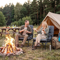 3-in-1 Folding Camping Cot with Mattress and Adjustable Backrest