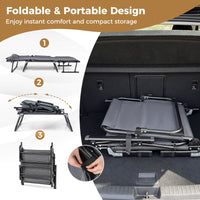 3-in-1 Folding Camping Cot with Mattress and Adjustable Backrest