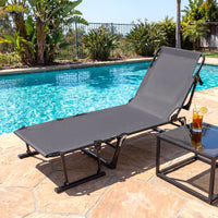 3-in-1 Folding Camping Cot with Mattress and Adjustable Backrest