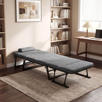 3-in-1 Folding Camping Cot with Mattress and Adjustable Backrest