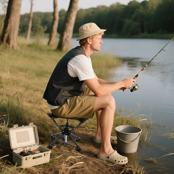 Folding Camping Stool 360° Swivel Hunting Chair