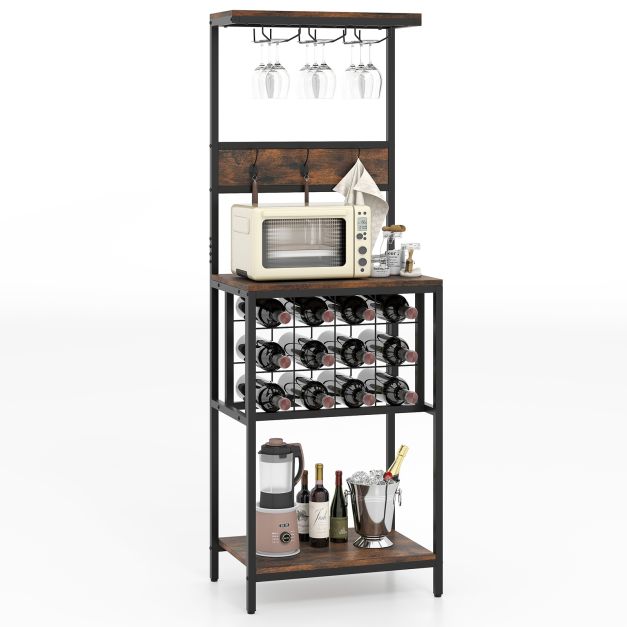 Freestanding Wine Rack Bar Cabinet