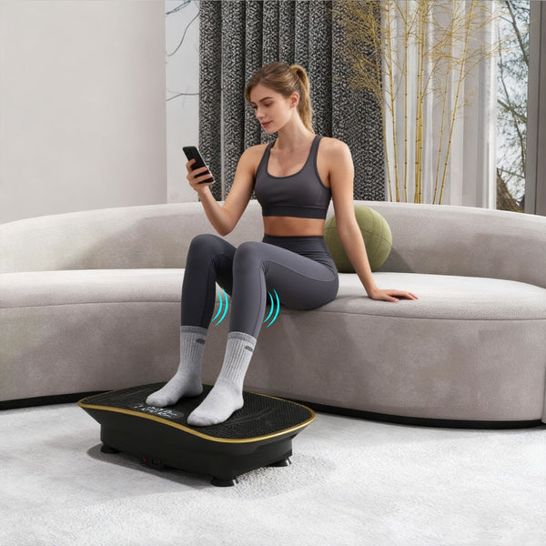 Full-Body Exercise Plate Machine with 10 Speed Intensities for Home