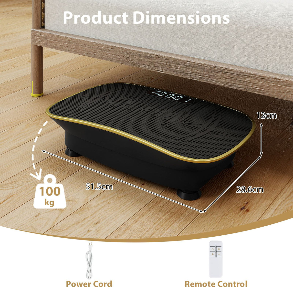 Full-Body Exercise Plate Machine with 10 Speed Intensities for Home