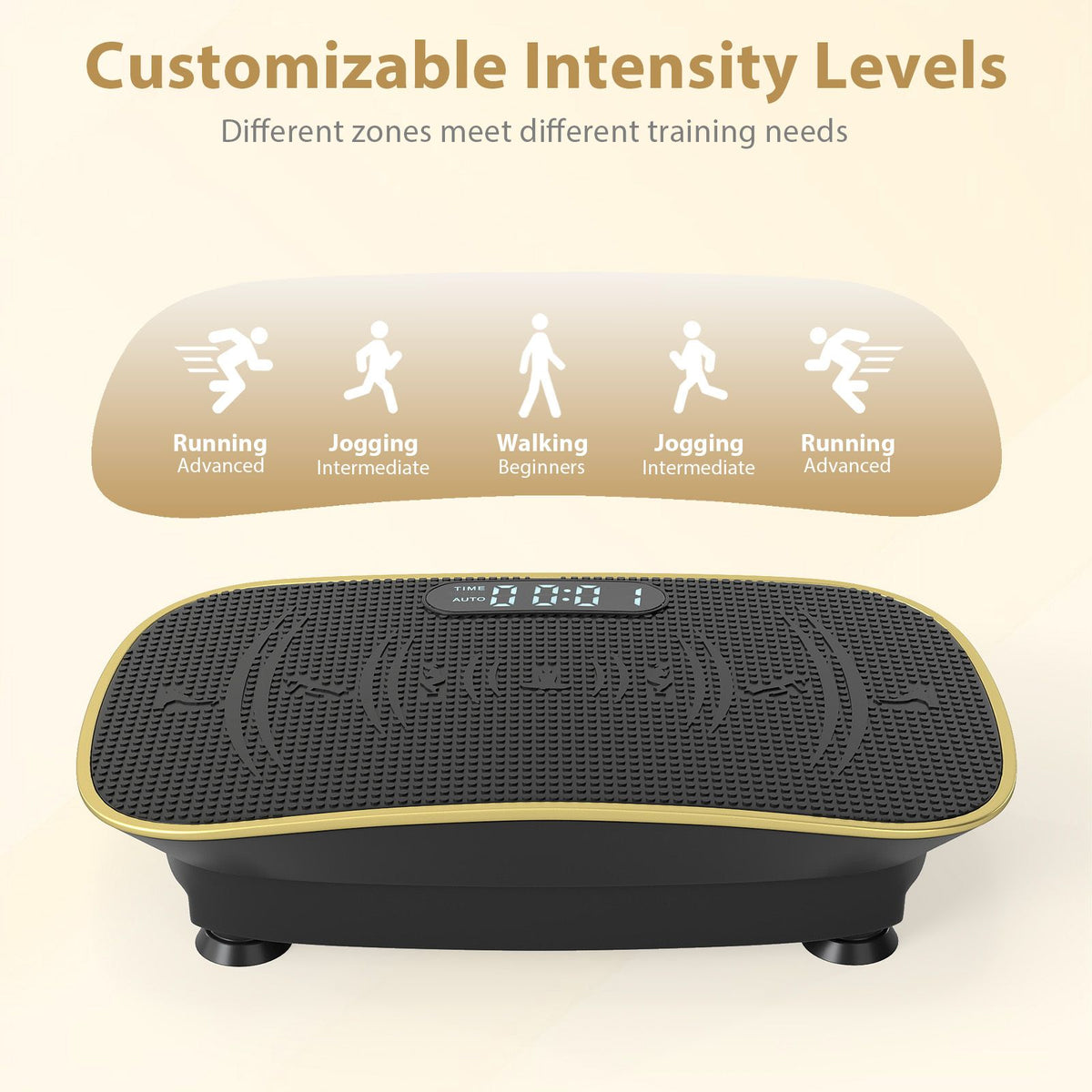 Full-Body Exercise Plate Machine with 10 Speed Intensities for Home
