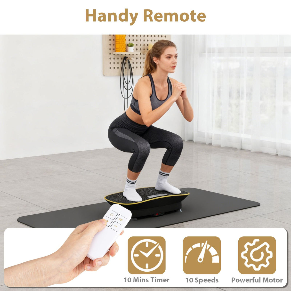 Full-Body Exercise Plate Machine with 10 Speed Intensities for Home