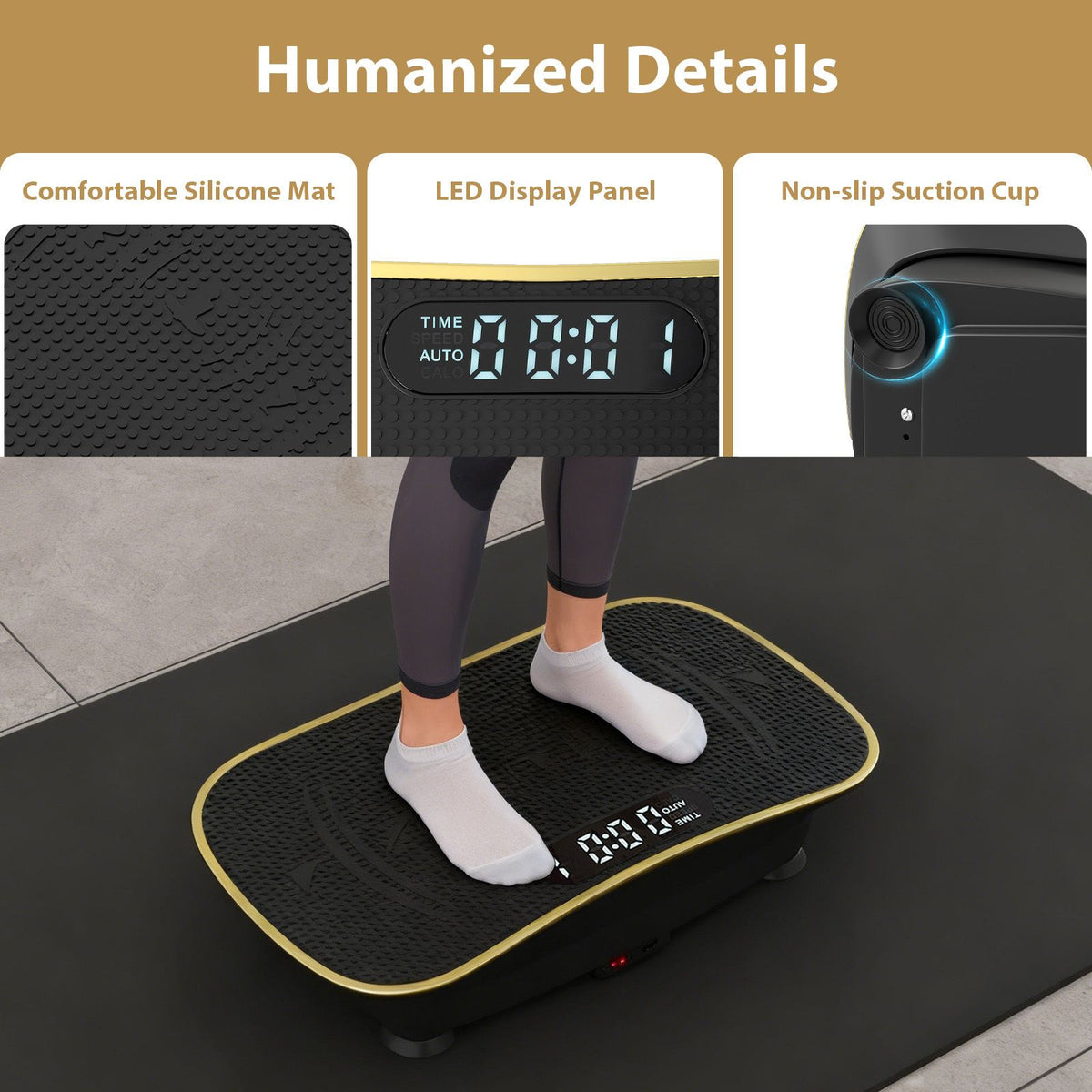Full-Body Exercise Plate Machine with 10 Speed Intensities for Home