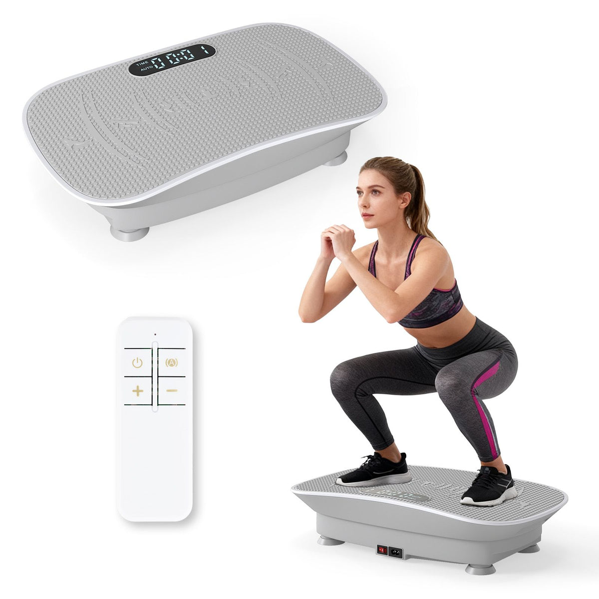 Full-Body Exercise Plate Machine with 10 Speed Intensities for Home