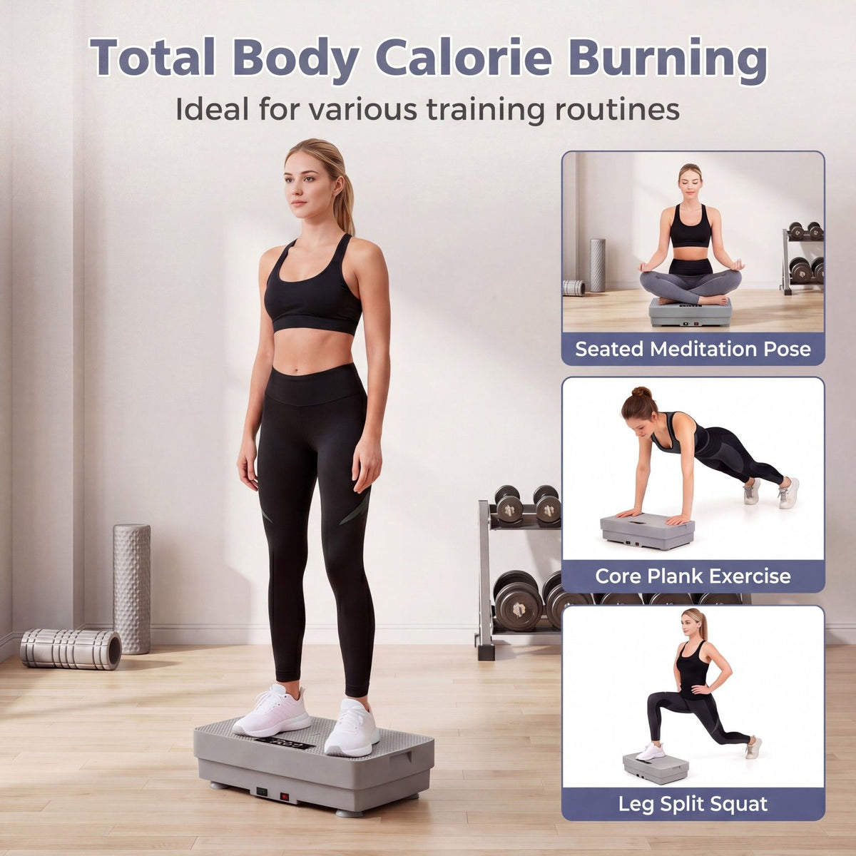 Full Body Workout Shake Plate with Gravity Sensor for Weight Loss