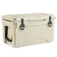 Insulated Portable Ice Chest with Integrated Cup Holders for Camping