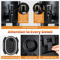 Giantex 10L Insulated Beverage Dispenser, Commercial Coffee Tea Iced Thermal Drink Server Container