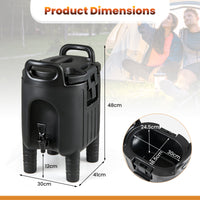 Giantex 10L Insulated Beverage Dispenser, Commercial Coffee Tea Iced Thermal Drink Server Container