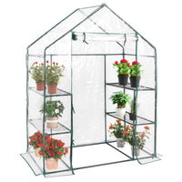 Greenhouse Outdoor Large Walk-in Plant Green House with 3 Tier Shelves for Plants