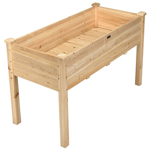 Giantex 76CM High Raised Wooden Garden Bed