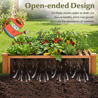 Giantex 48" x 24" x 10" Wooden Raised Garden Bed, Rectangular Planter Box