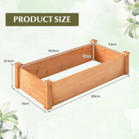 Giantex 48" x 24" x 10" Wooden Raised Garden Bed, Rectangular Planter Box