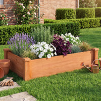 Giantex 48" x 24" x 10" Wooden Raised Garden Bed, Rectangular Planter Box