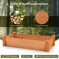Giantex 48" x 24" x 10" Wooden Raised Garden Bed, Rectangular Planter Box
