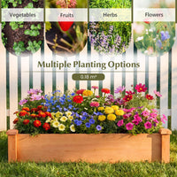 Giantex 48" x 24" x 10" Wooden Raised Garden Bed, Rectangular Planter Box