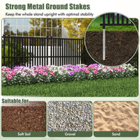 Air Conditioner Fence Panel, 114 x 114 cm Privacy Screen with Metal Ground Stakes