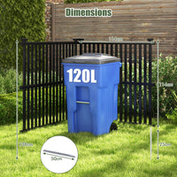 Air Conditioner Fence Panel, 114 x 114 cm Privacy Screen with Metal Ground Stakes