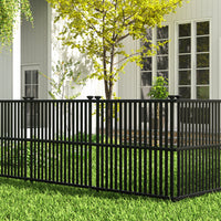 Air Conditioner Fence Panel, 114 x 114 cm Privacy Screen with Metal Ground Stakes