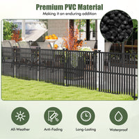 Air Conditioner Fence Panel, 114 x 114 cm Privacy Screen with Metal Ground Stakes