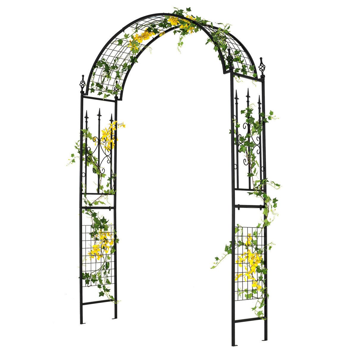 Garden Trellis Pergola, Arbour Archway with Trellises for Climbing Plant Vine Rose