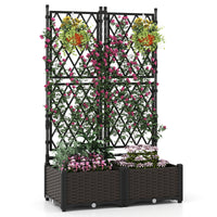 Raised Garden Bed w/ Lattice Trellis
