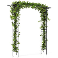 2M Garden Arbor, Metal Archway Perfect for Roses and Climbing Plants, Decorative Lawn Arbor