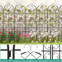 2/4 Pack Metal Garden Trellis 50 x 180 cm, Decorative Outdoor Trellis for Climbing Plants
