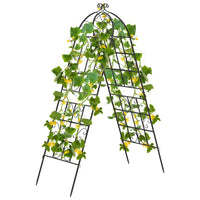 2/4 Pack Metal Garden Trellis 50 x 180 cm, Decorative Outdoor Trellis for Climbing Plants