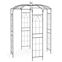 Birdcage Shape Arch,286 cm High x 206cm Wide, Heavy-Duty Wrought Metal Arbor for Climbing Plants