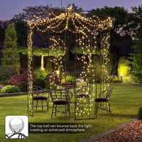 Birdcage Shape Arch,286 cm High x 206cm Wide, Heavy-Duty Wrought Metal Arbor for Climbing Plants