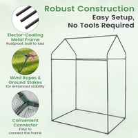 Tomato Mini Greenhouse 130 x 90 x 173 CM, Portable Clear PVC Cover