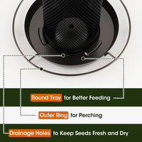 Metal Mesh Tube Bird Feeder with Squirrel Proof and 1.6KG Capacity