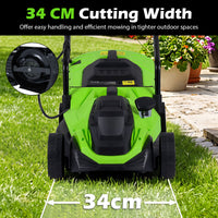 12-Amp Corded Electric Lawn Mower with 5-Position Height Adjustment
