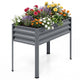 1/2 Piece Electro-Coating Metal Large Raised Garden Bed with Legs for Vegetable Flower Fruit Herb