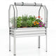 3-in-1 Raised Garden Bed with Greenhouse Cover and Trellis for Flower Herb Vegetable